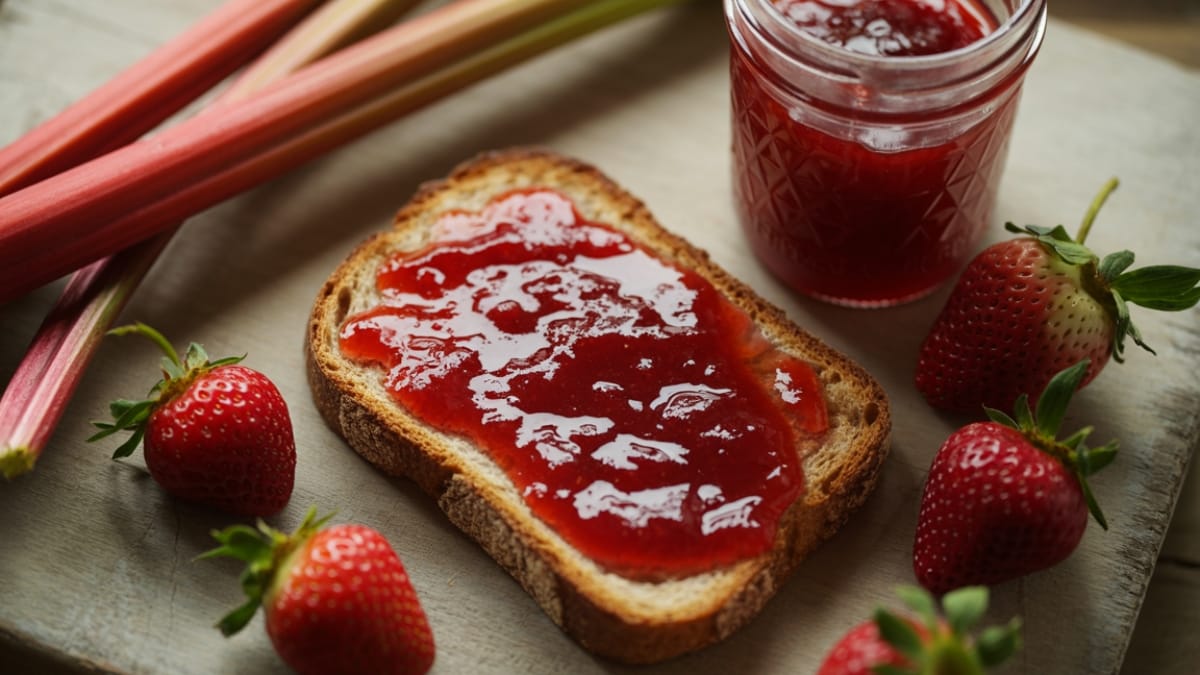 Homemade Strawberry Rhubarb Jam- The Perfect Sweet-Tart Spread