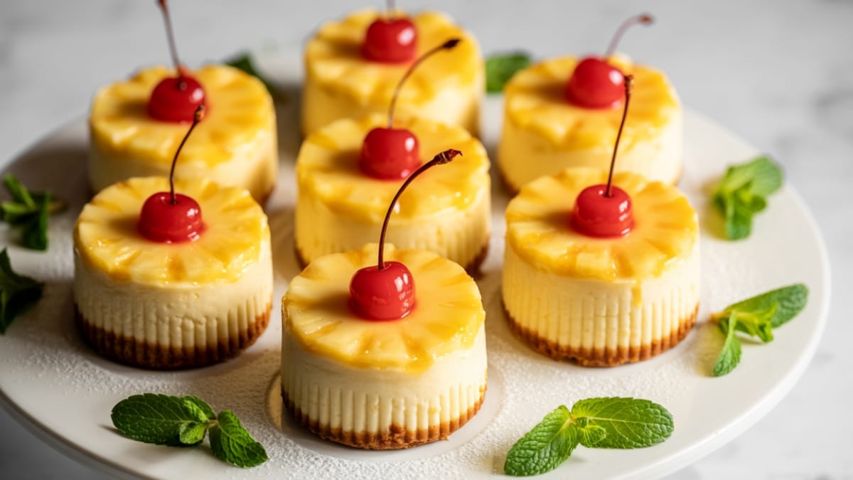 Mini Pineapple Upside Down Cheesecakes- Tropical Paradise in Every Bite