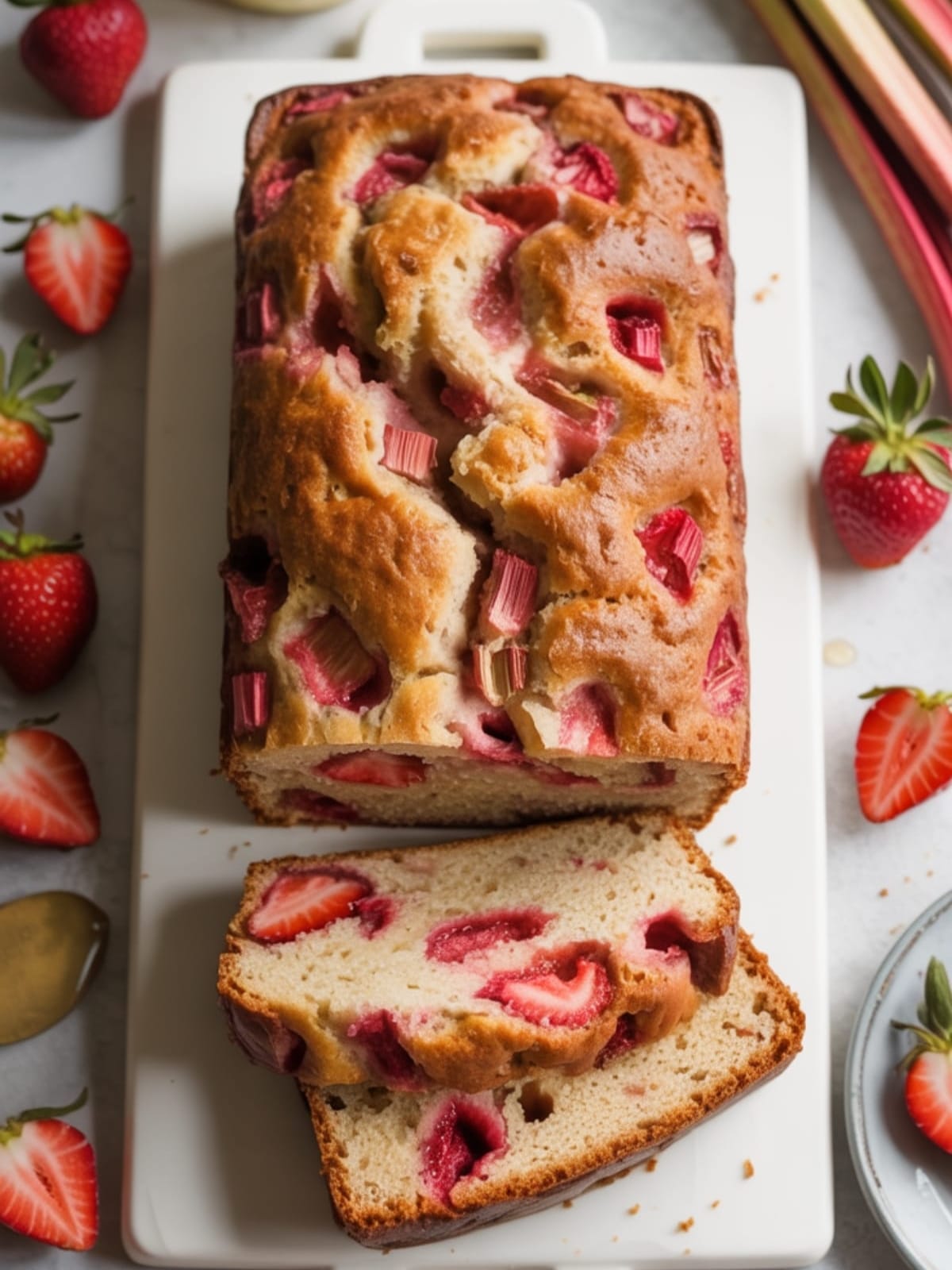 Moist Strawberry Rhubarb Quick Bread - Perfect Breakfast Treat