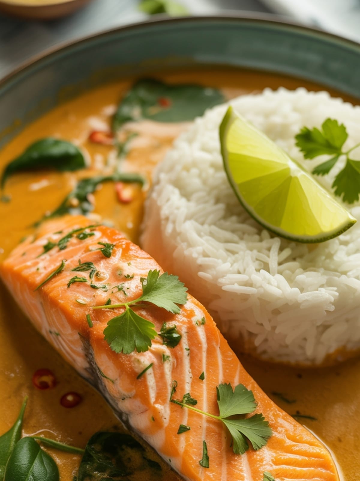 One Pan Salmon Thai Recipe With Coconut Curry