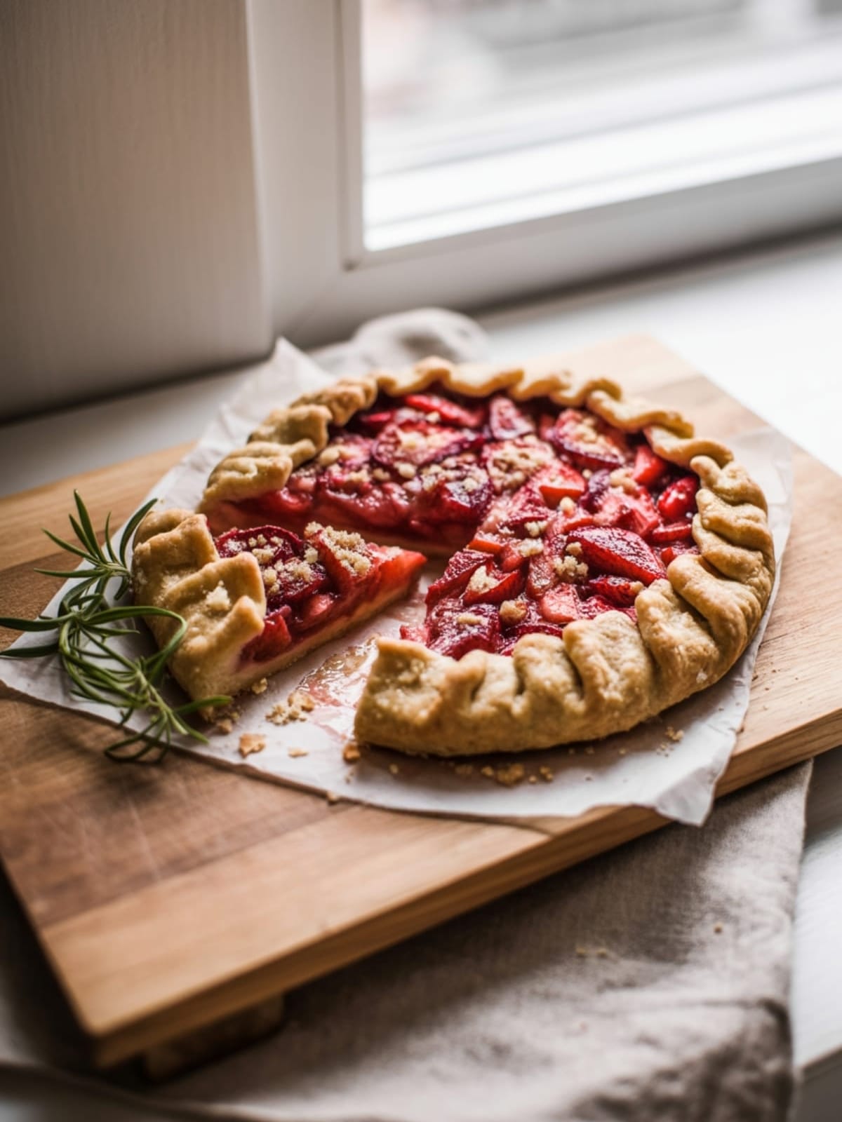 Rustic Strawberry Rhubarb Galette - Free-Form Pastry Perfection