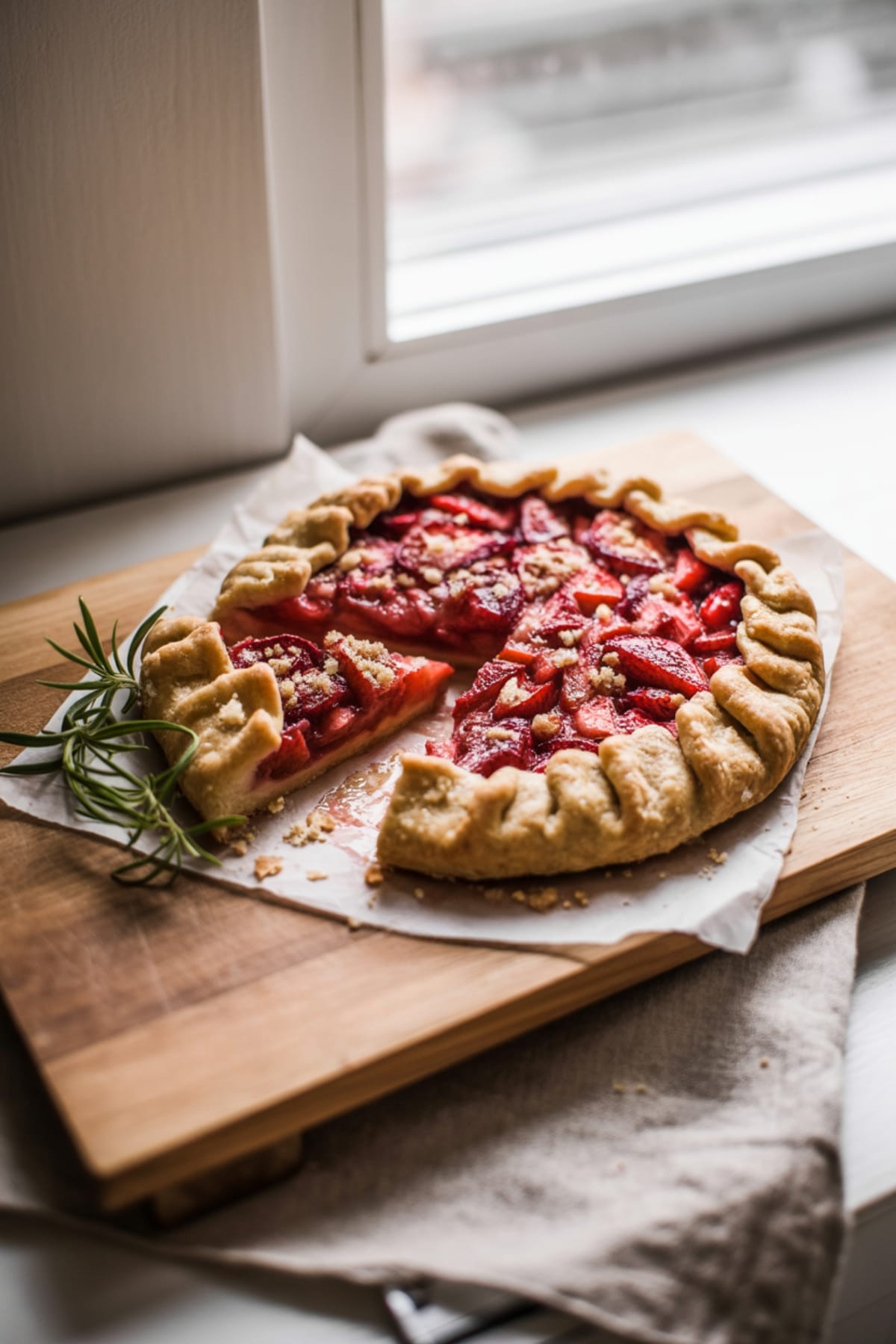 Rustic Strawberry Rhubarb Galette - Free-Form Pastry Perfection