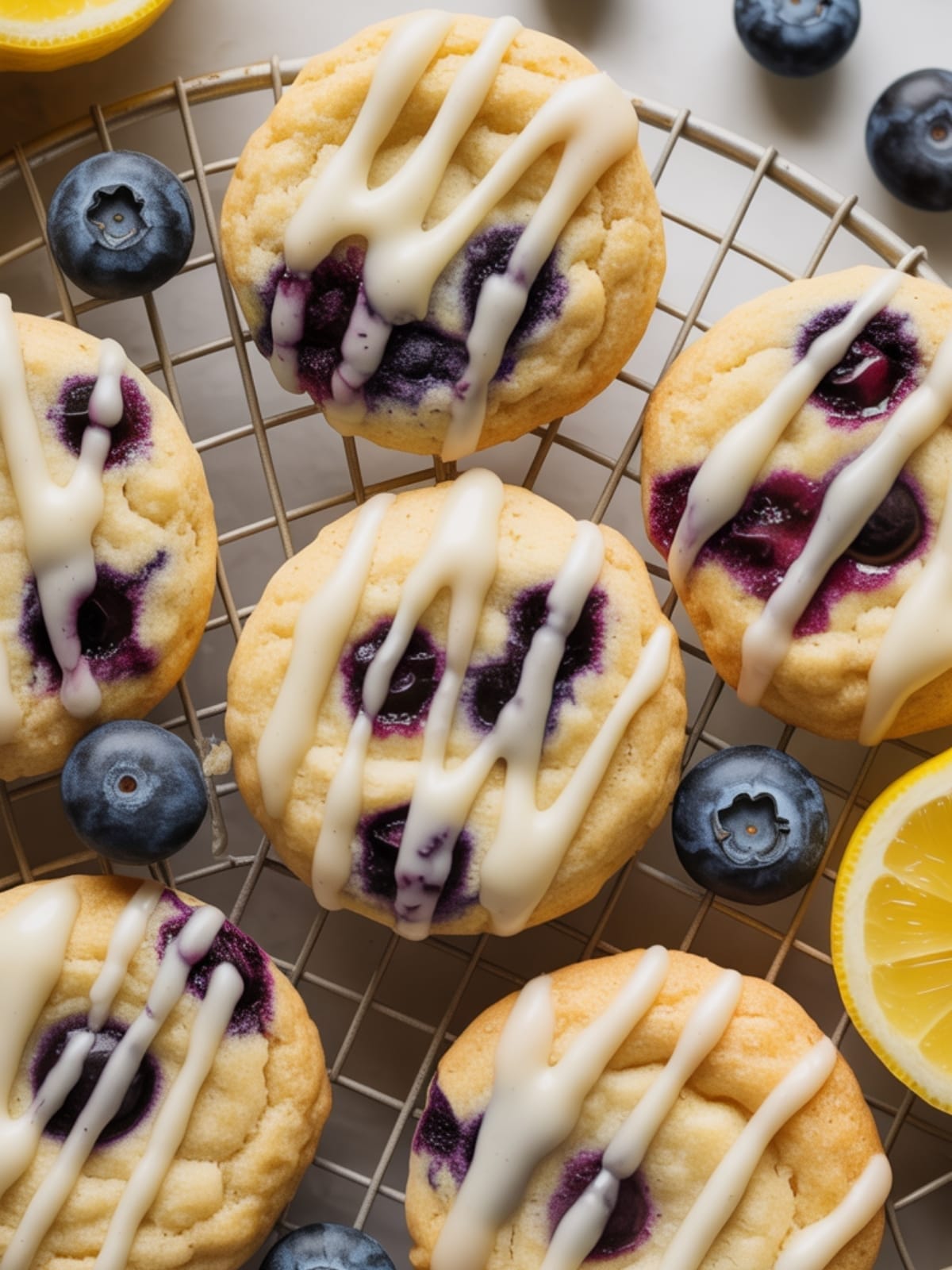 Soft Lemon Blueberry Cookies Bursting With Fresh Summer Flavor