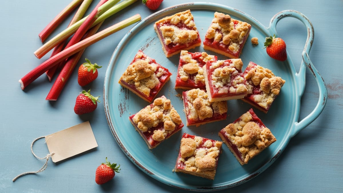 Strawberry Rhubarb Bars- A Sweet-Tart Symphony in Every Bite