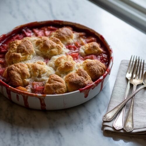 Strawberry Rhubarb Cobbler