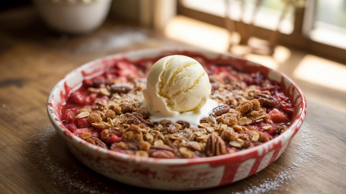 Strawberry Rhubarb Crumble- The Perfect Sweet-Tart Dessert for Any Season