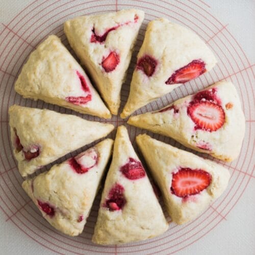 Strawberry Rhubarb Scones