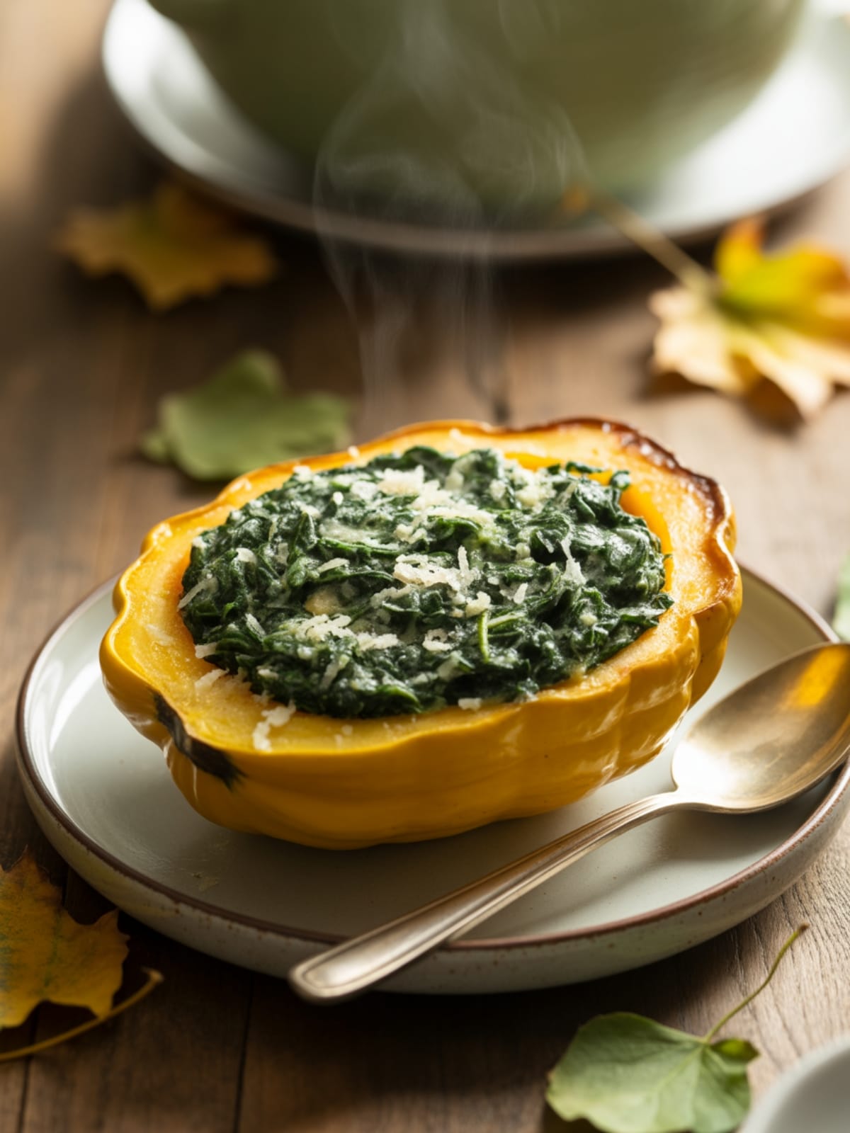 Stuffed Acorn Squash with Creamed Spinach: A Fall Comfort You'll Crave