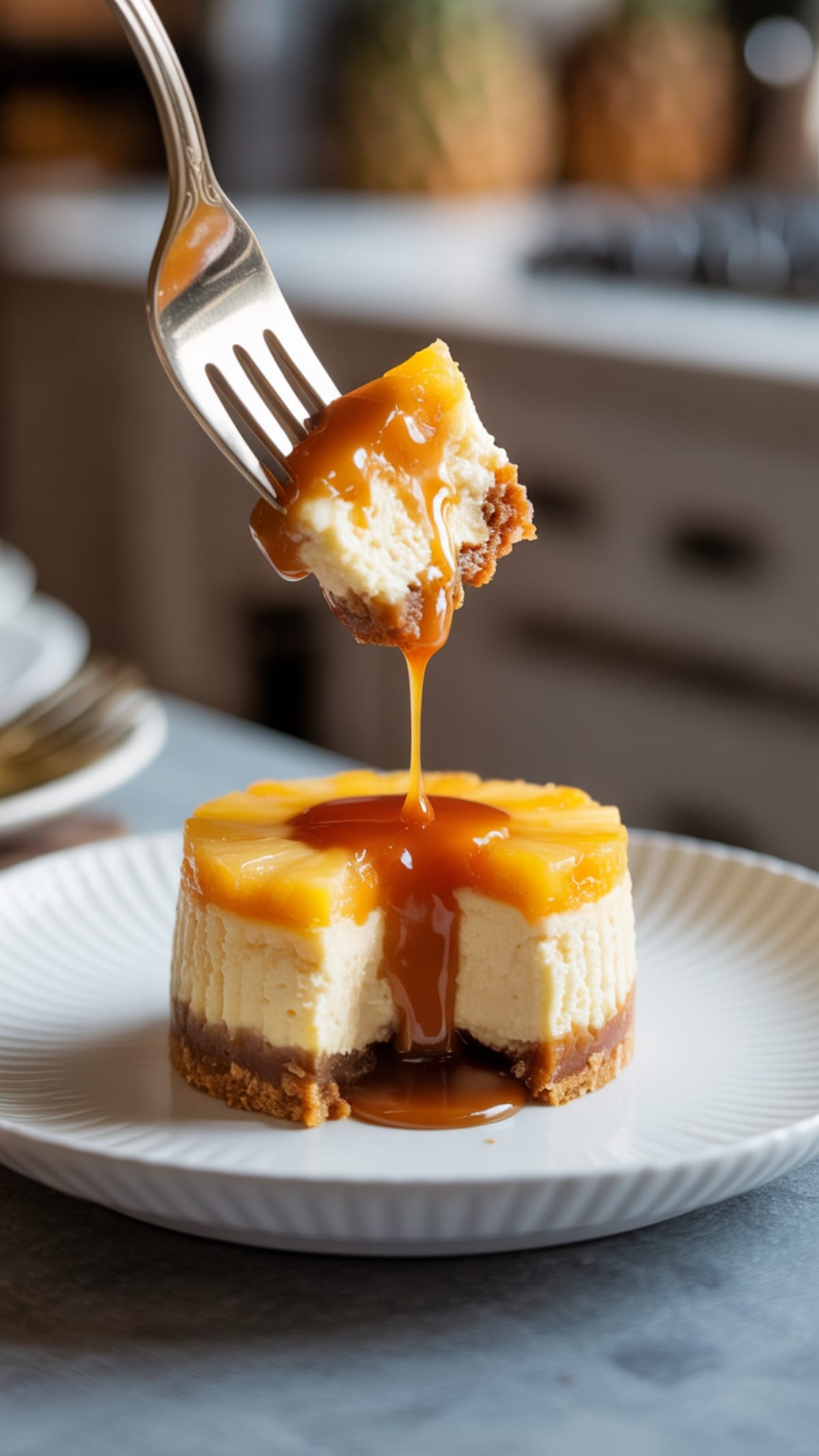 Two-in-One: Mini Pineapple Upside Down Cheesecake Delights