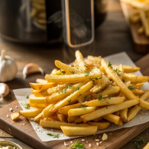 Air Fryer Garlic Fries (Using Frozen Fries)