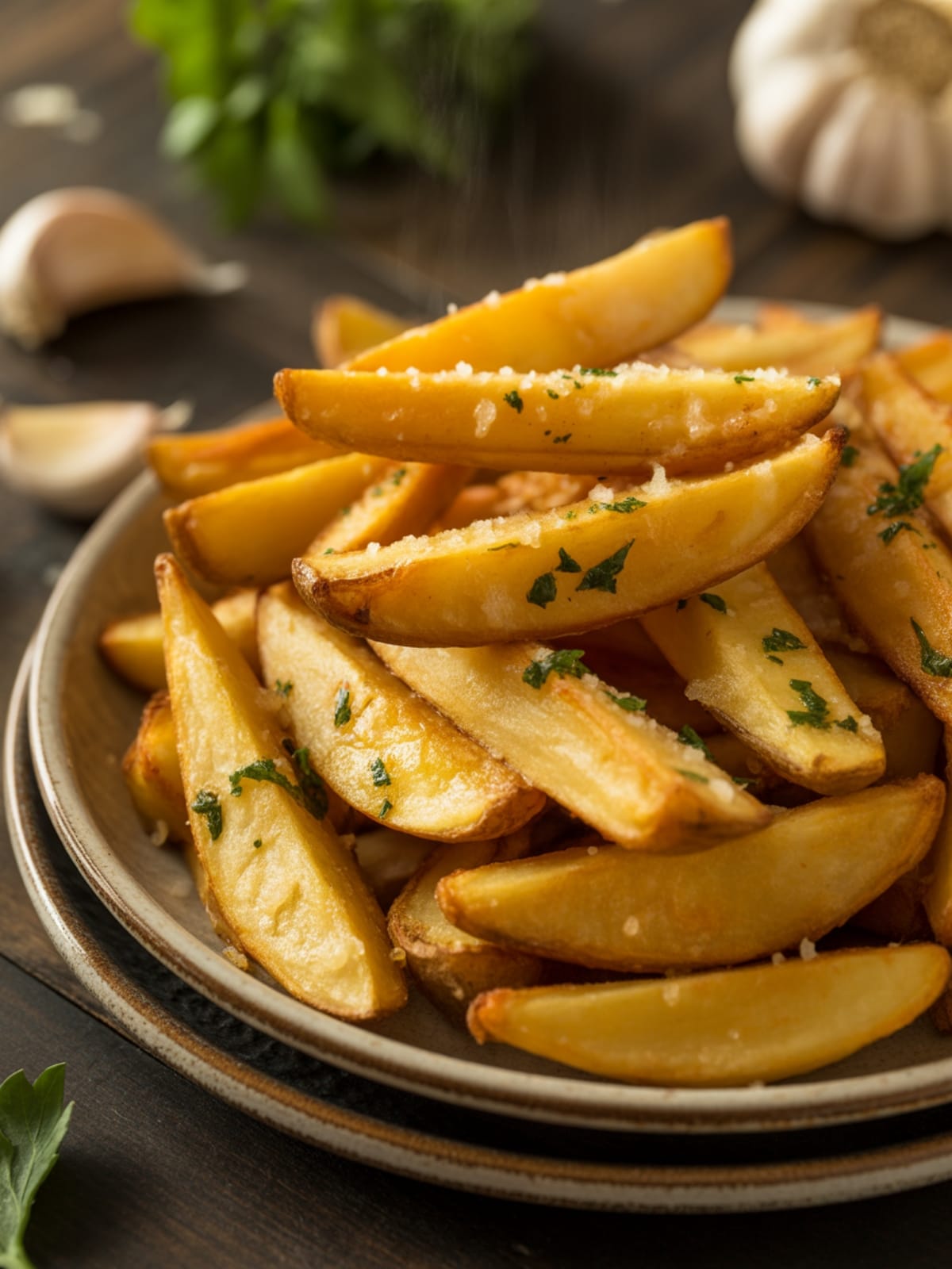 Air Fryer Garlic Fries (Using Frozen Fries)