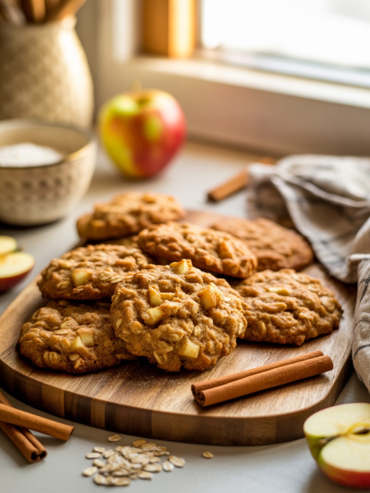 Apple Cinnamon Oatmeal Cookies: Warm, Chewy Fall Comfort in Every Bite