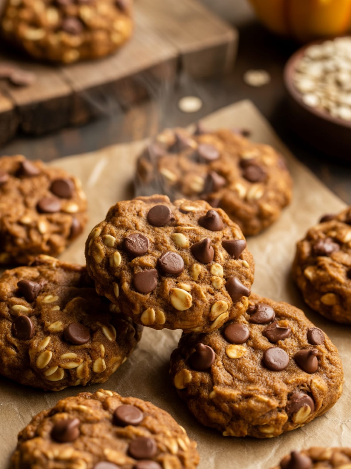 Brown Butter Pumpkin Oatmeal Chocolate Chip Cookies: Fall's Ultimate Treat