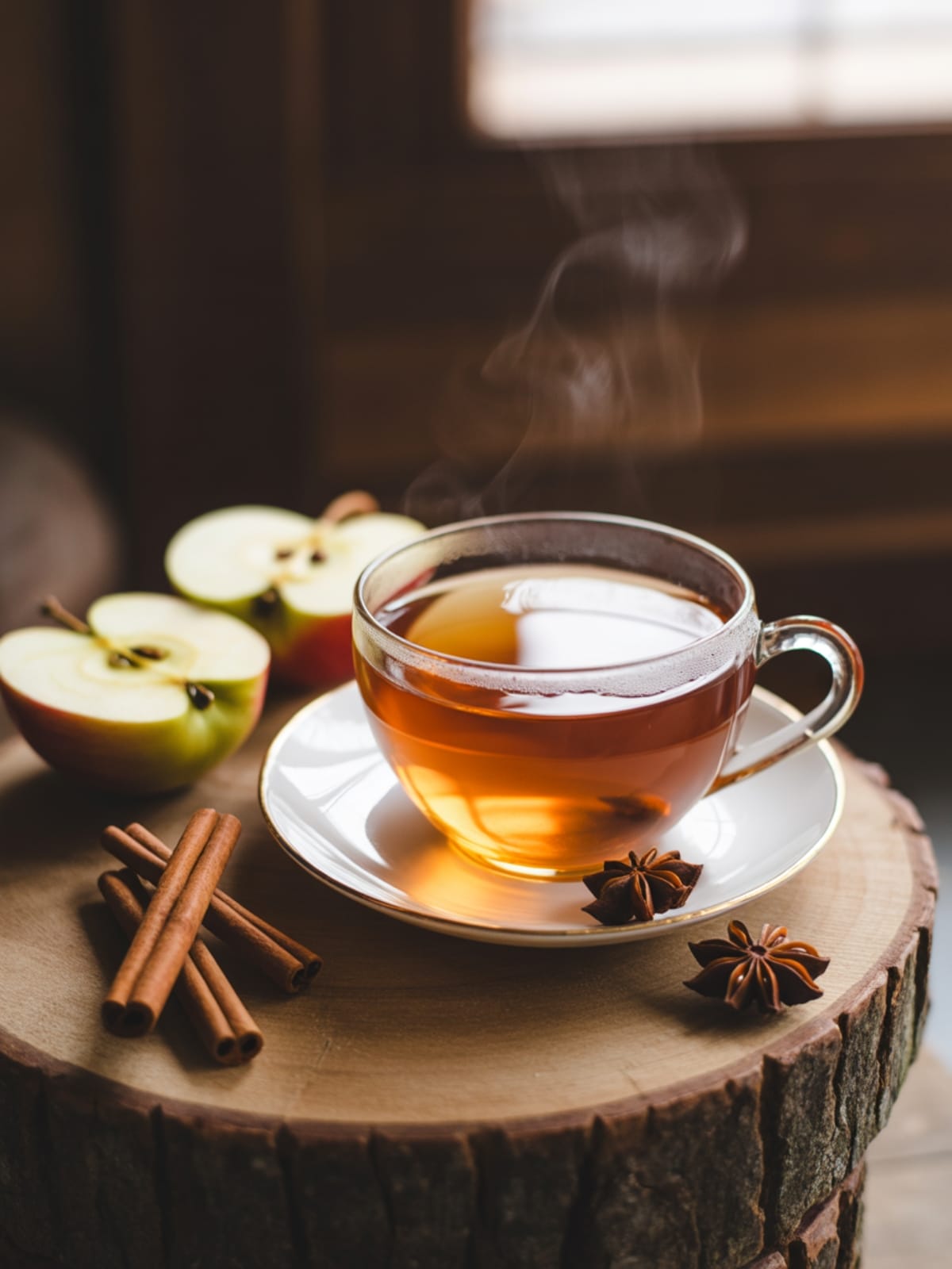 Cozy Apple Cinnamon Tea Hot Autumn Drink