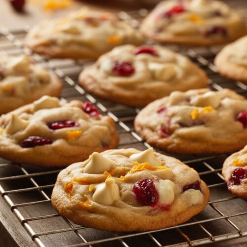 Cranberry Orange White Chocolate Chip Cookies