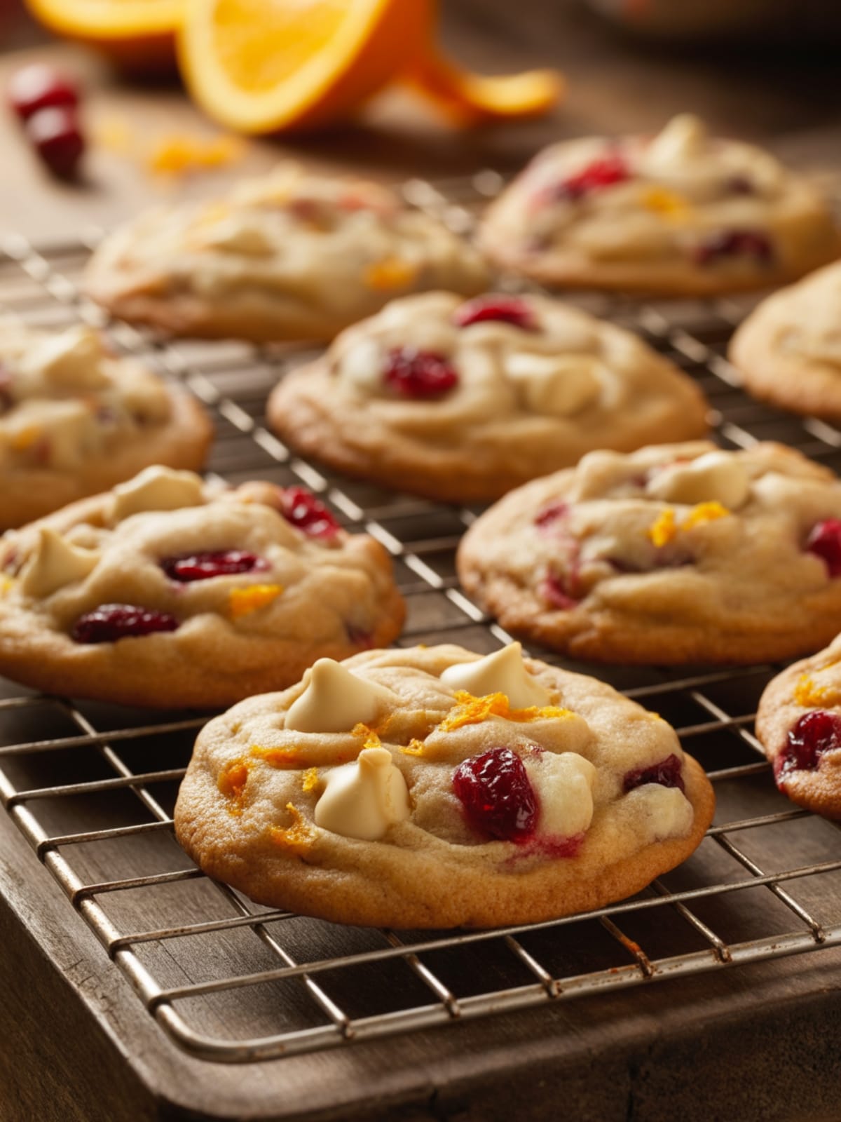 Cranberry Orange White Chocolate Chip Cookies