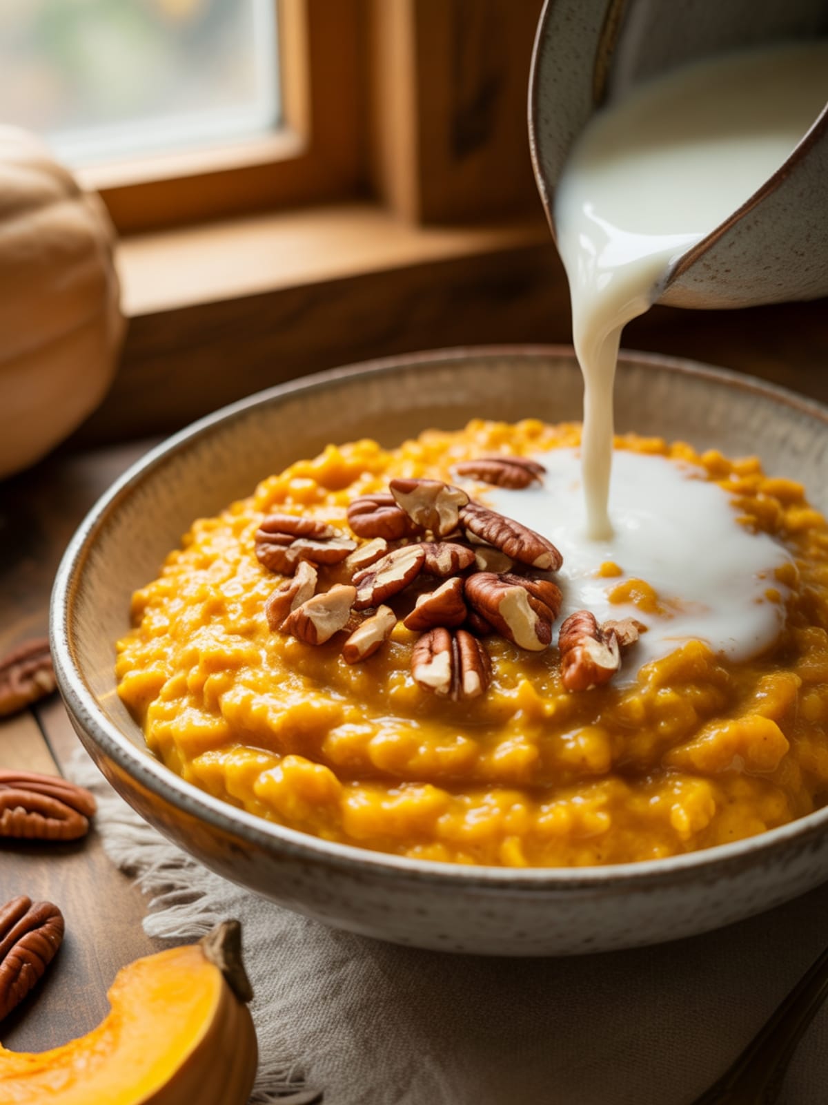 Crockpot Butternut Squash Oatmeal Breakfast