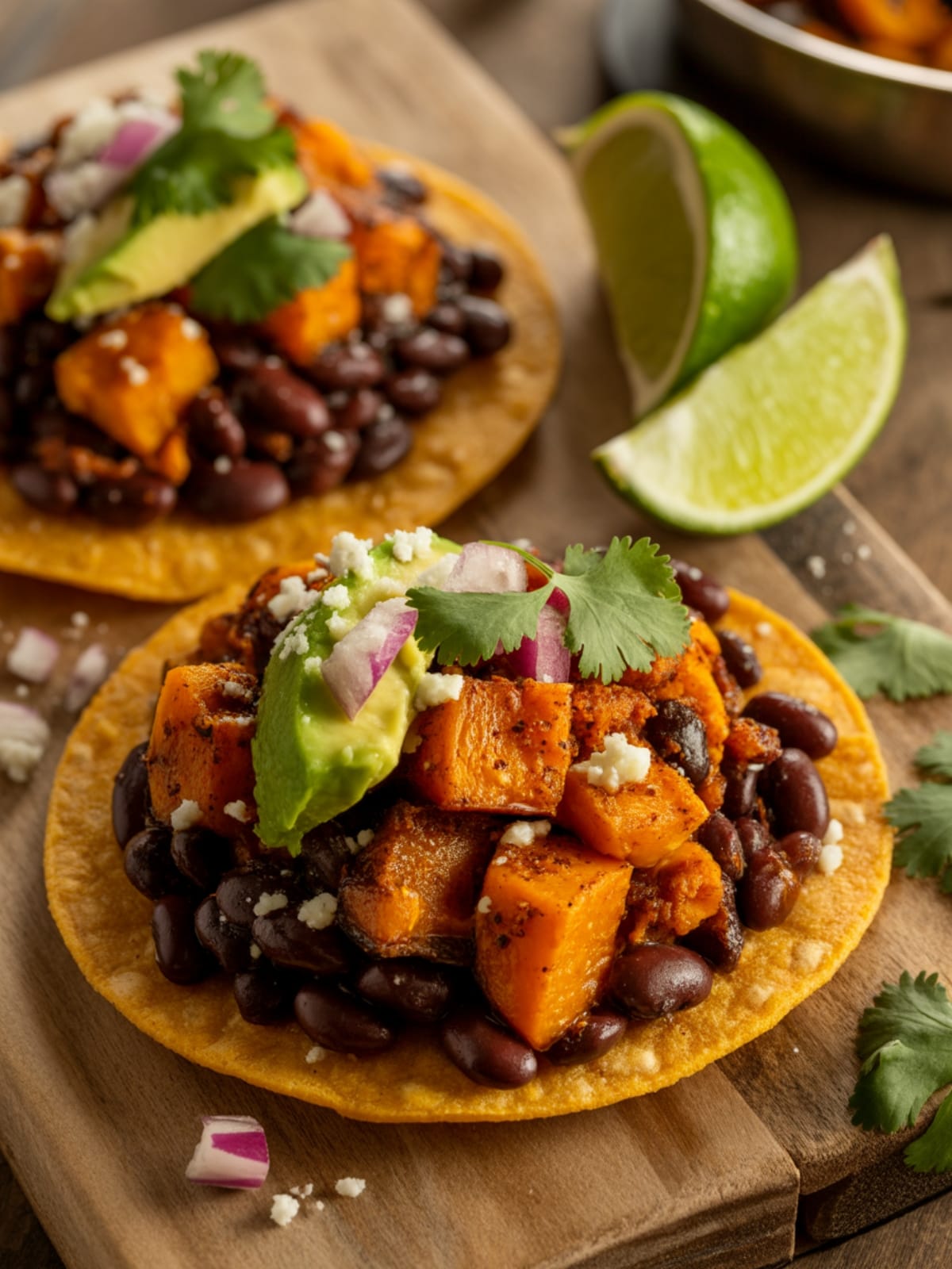 Easy Black Bean Tostadas with Chipotle Butternut Squash: A Flavor-Packed Vegetarian Fiesta