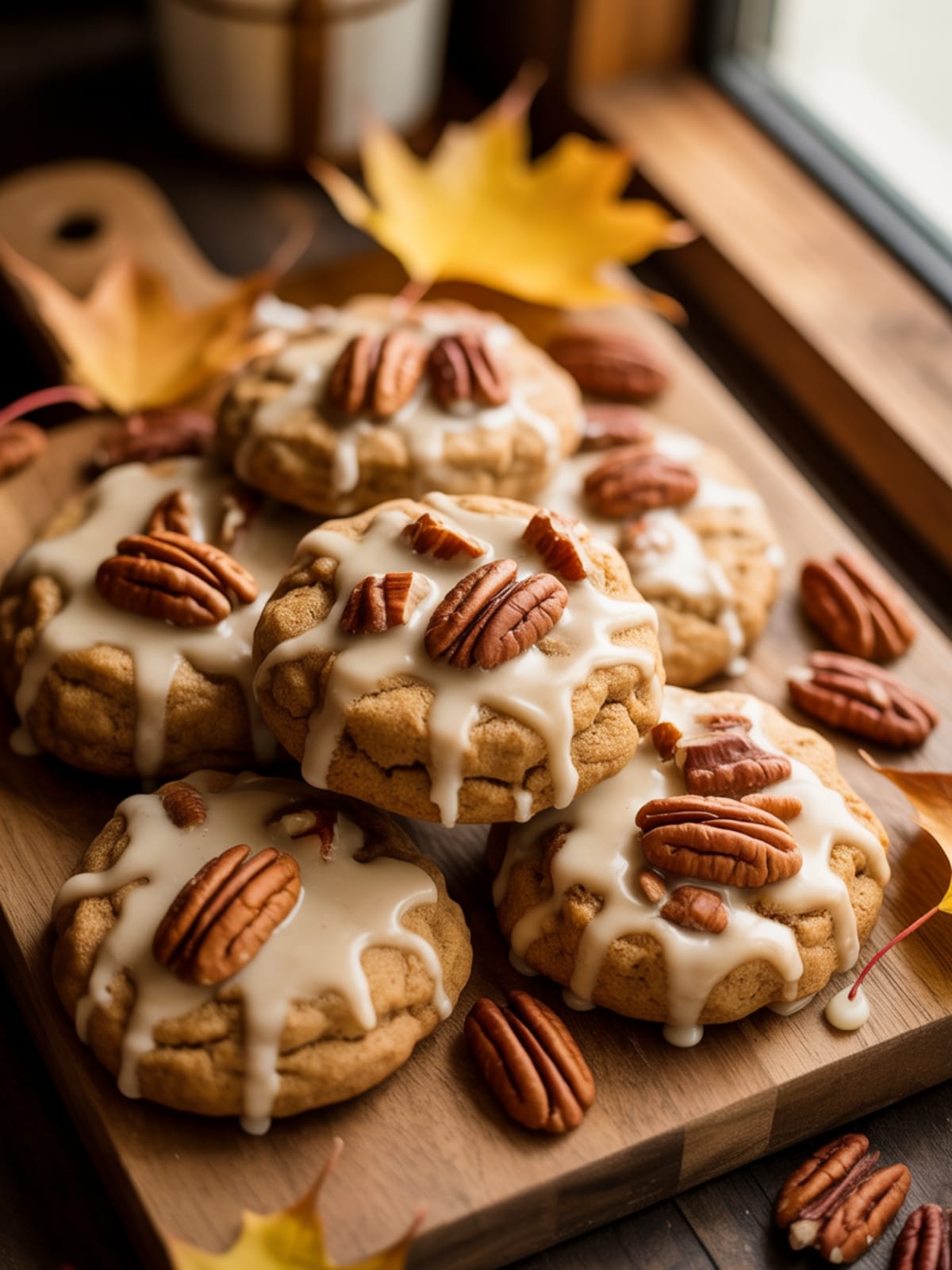 Maple Pecan Pleasure Cookies