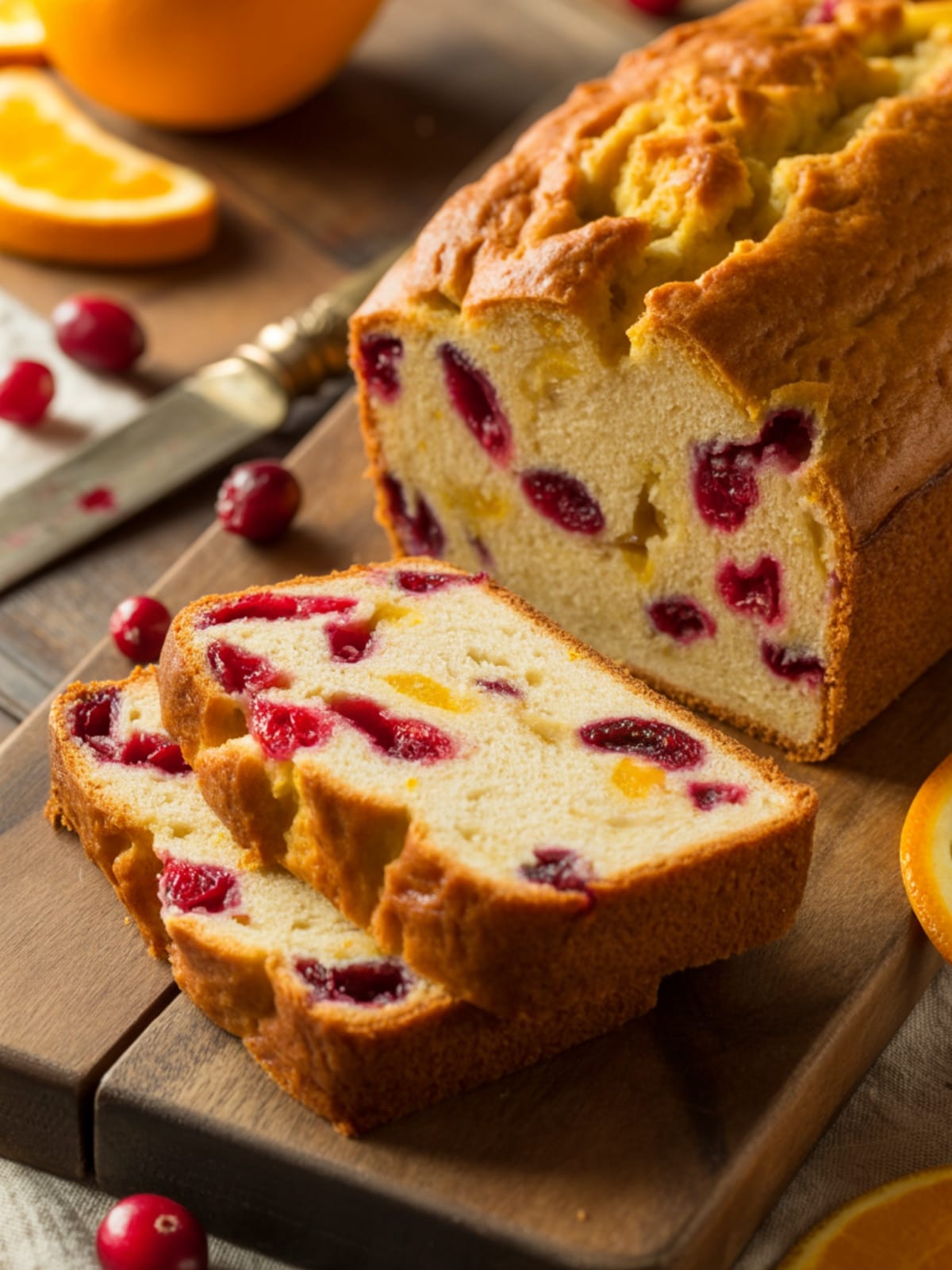 Easy Orange Cranberry Bread Sweet Loaf