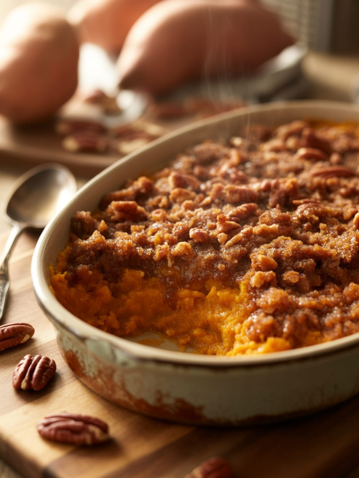 Easy Sweet Potato Casserole Brown Sugar Topping