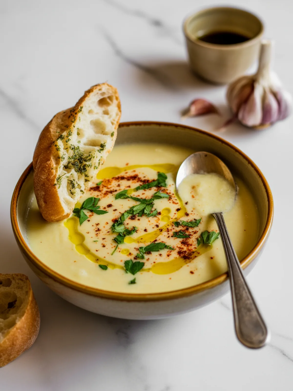 Heartwarming Vegan Garlic Chickpea Soup That Will Hug Your Soul