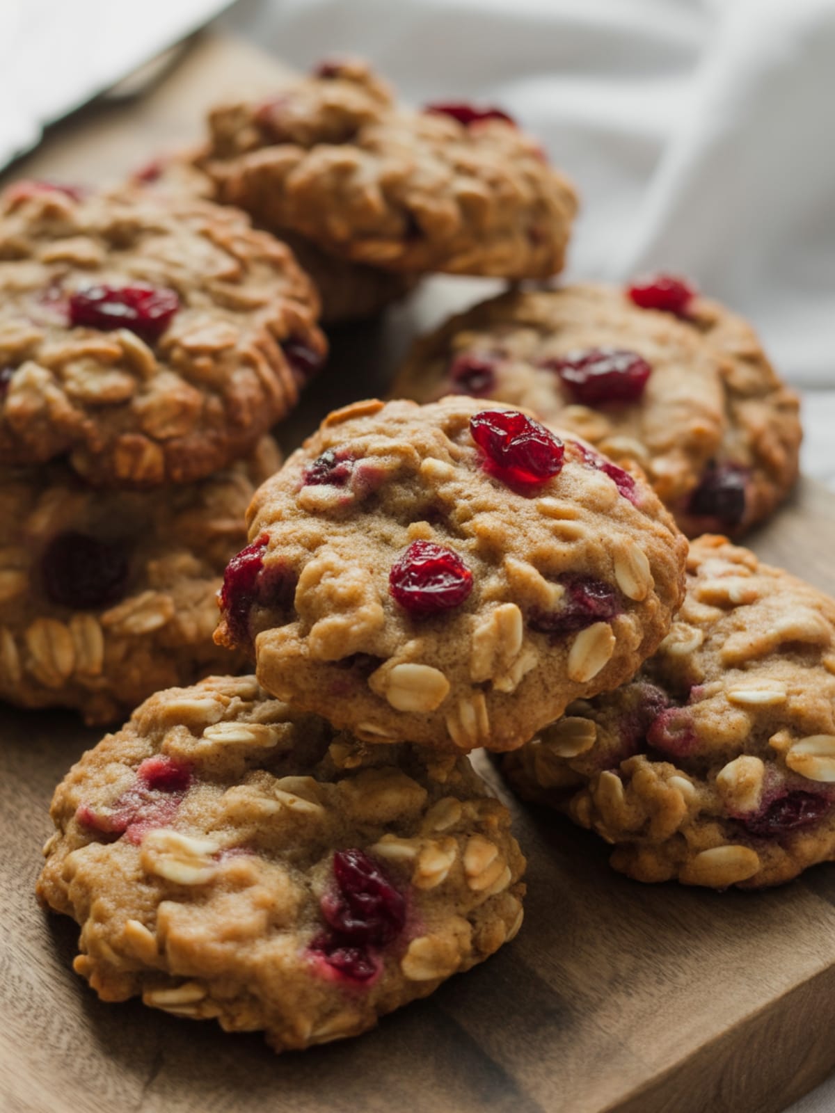 Hearty Oatmeal Cookies with Dried Cranberries