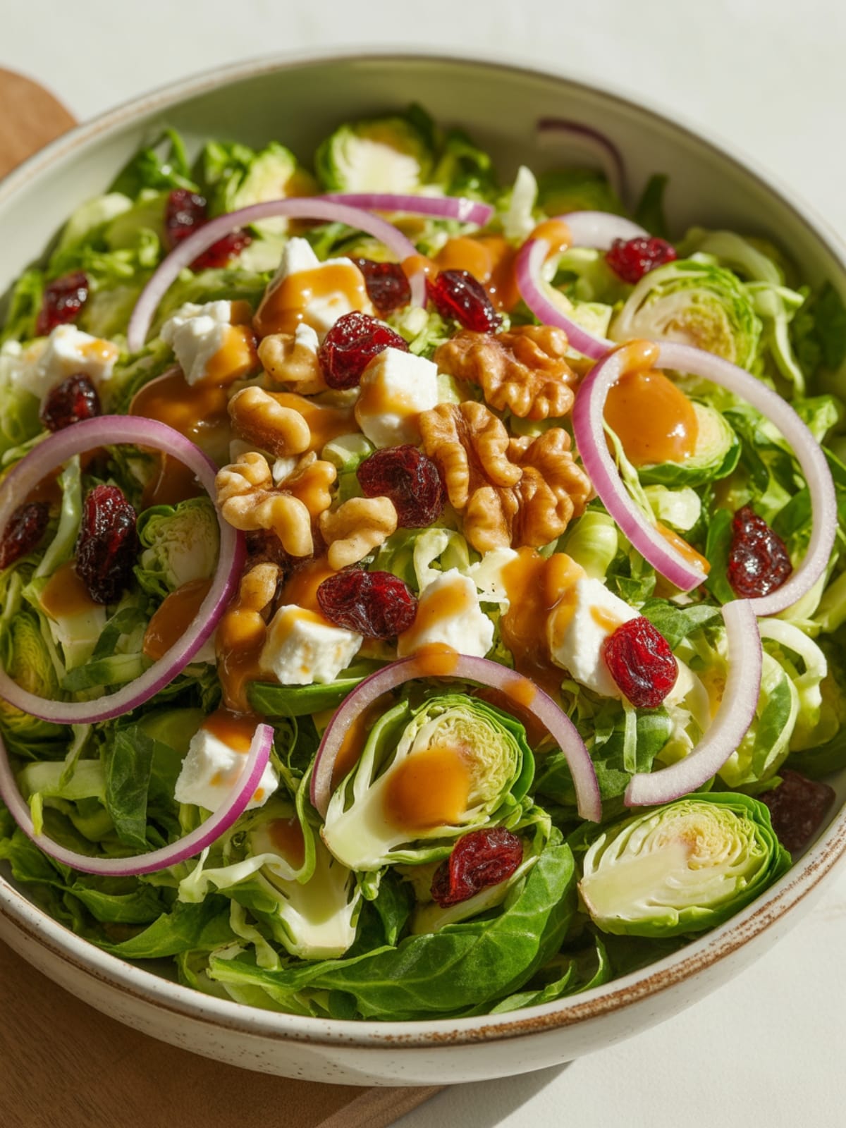 Hot Honey Mustard Brussel Sprout Salad Recipe