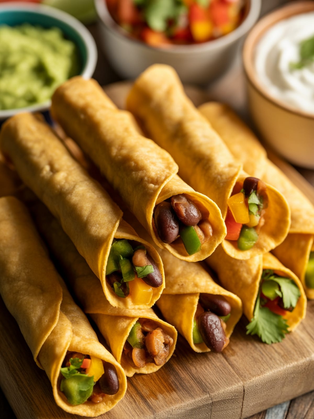 Mini Vegan Taquitos Easy Party Appetizer