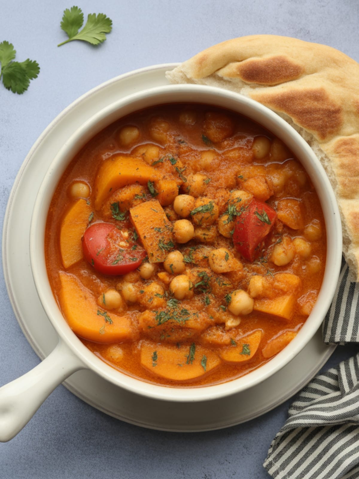 Moroccan Pumpkin Chickpea Stew Fall Dinner