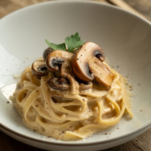 Mushroom Alfredo Pasta