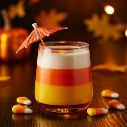 Perfect for Halloween Candy Corn Cocktail