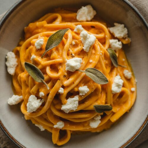 Pumpkin Feta Pasta