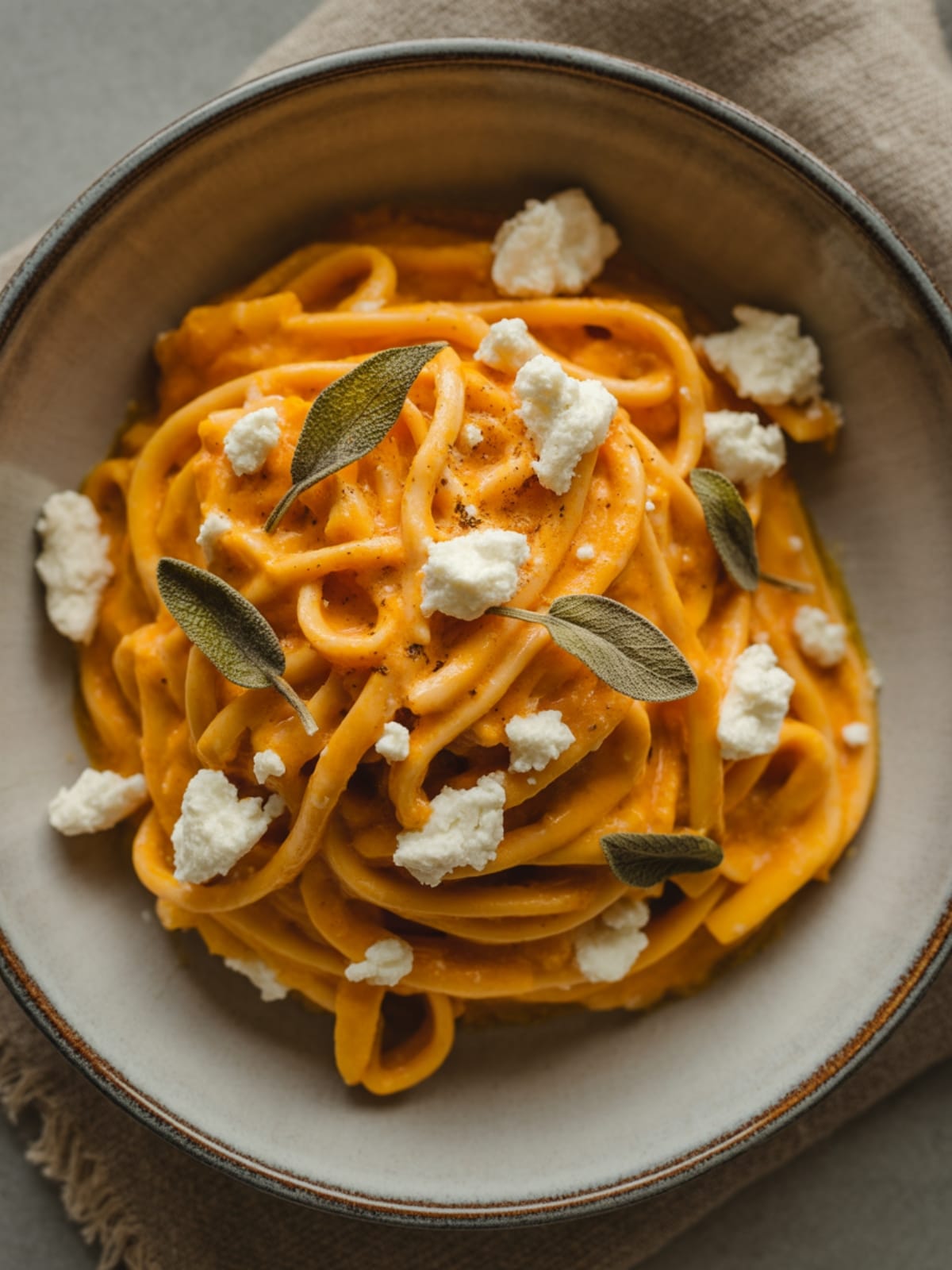 Pumpkin Feta Pasta