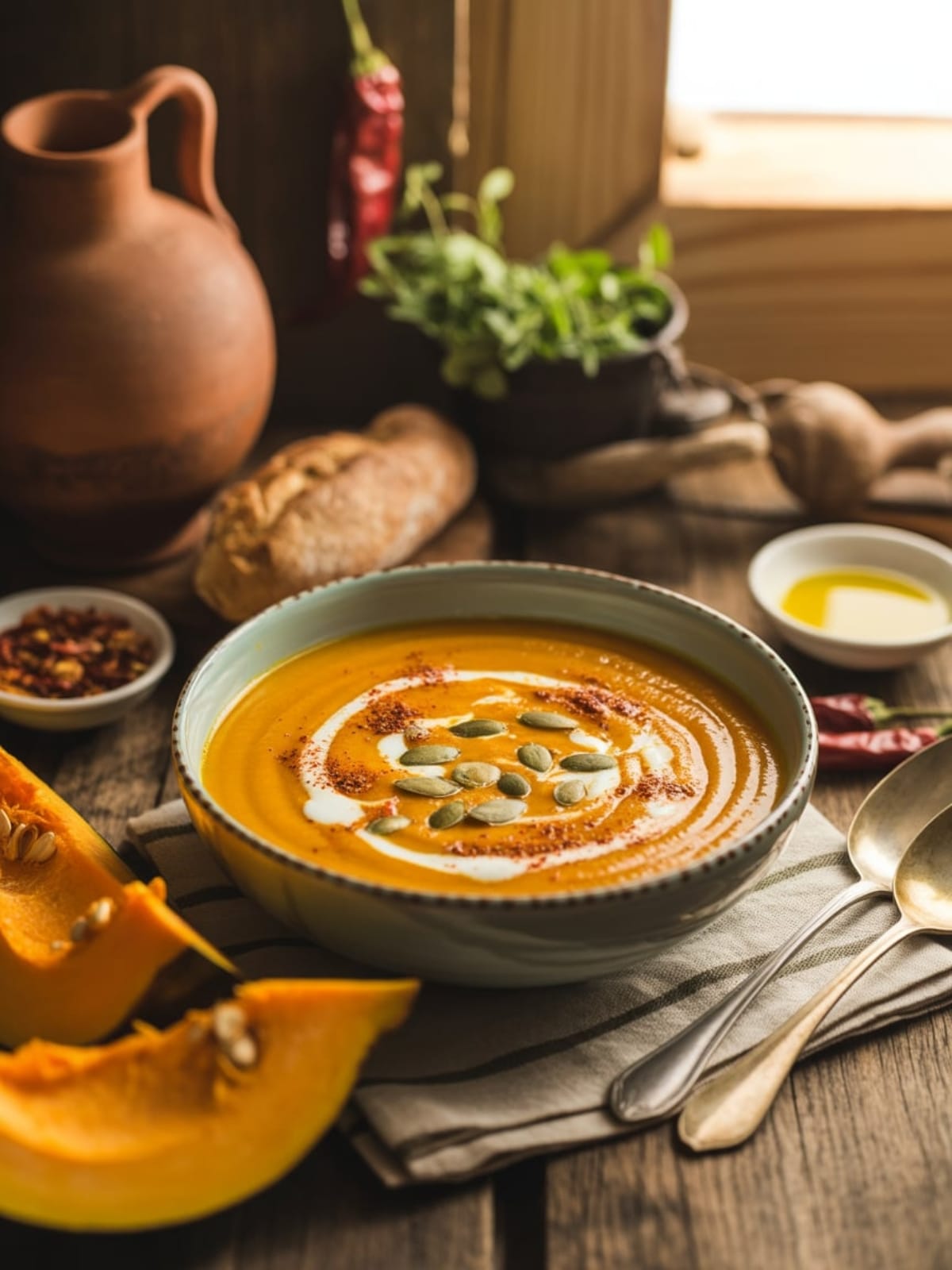 Spicy Roast Pumpkin Soup – Spanish Style