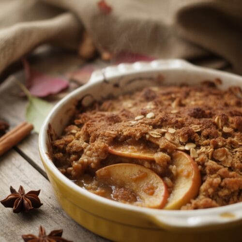 Vegan Chai Spiced Apple Crisp