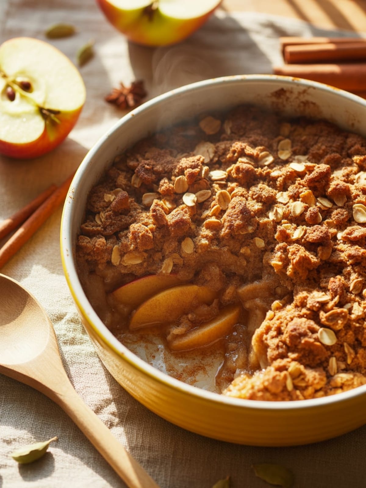 Vegan Chai Spiced Apple Crisp for Fall Desserts
