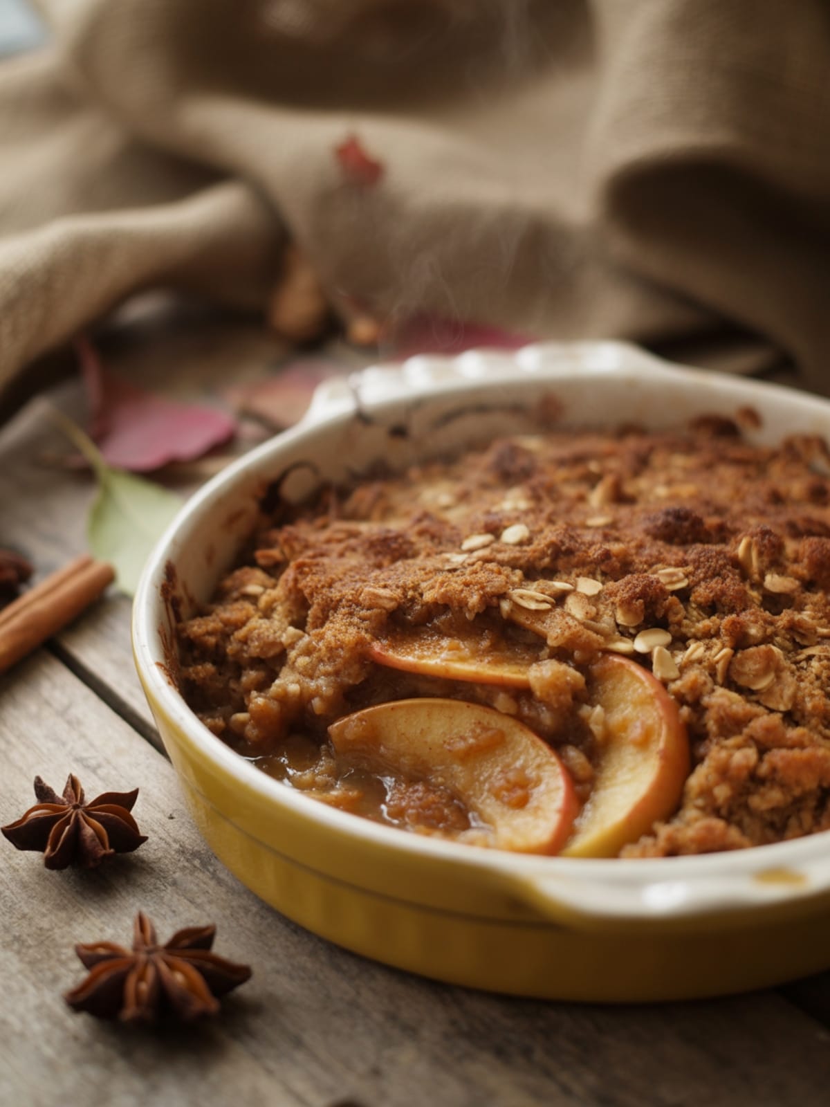 Vegan Chai Spiced Apple Crisp