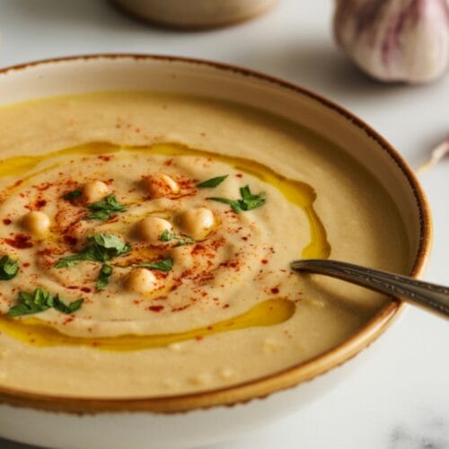 Vegan Garlic Chickpea Soup