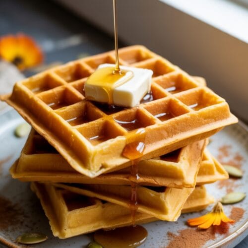 Vegan Pumpkin Waffles