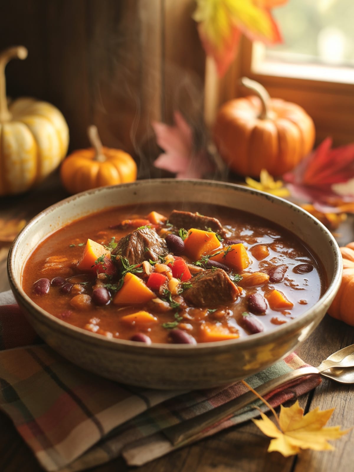 Warm Up Your Autumn with Hearty Fall Pumpkin and Beef Chili