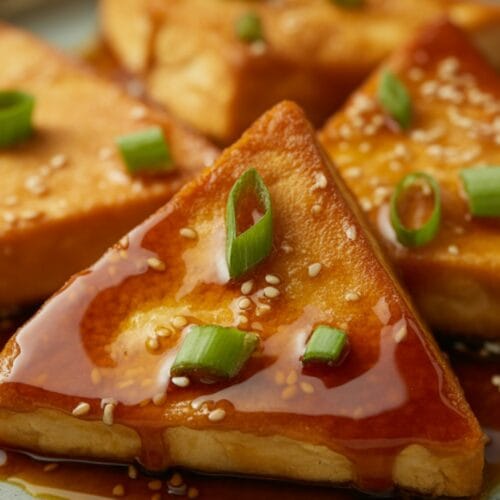 Crispy Miso Glazed Tofu