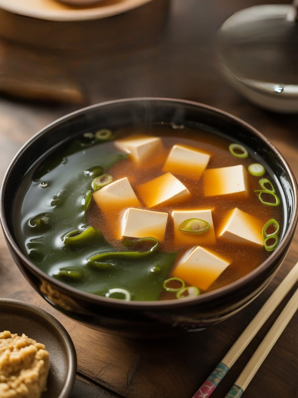 Easy Japanese Miso Soup with Mushroom Broth