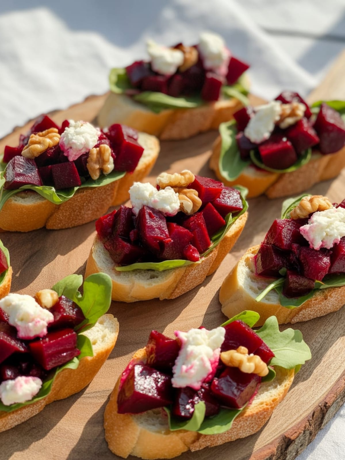 Beet and Goat Cheese Crostini
