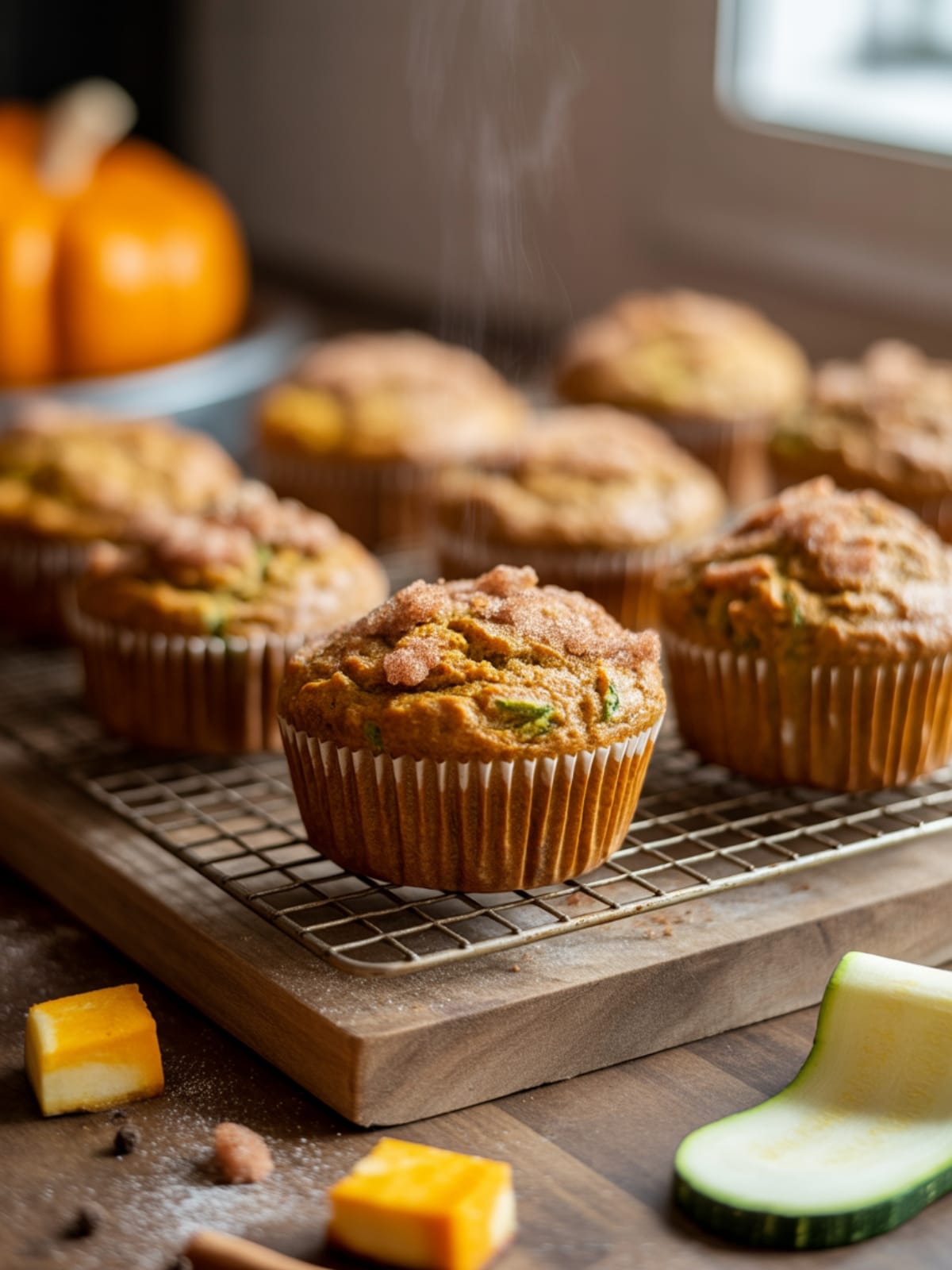 Best Pumpkin Zucchini Muffins
