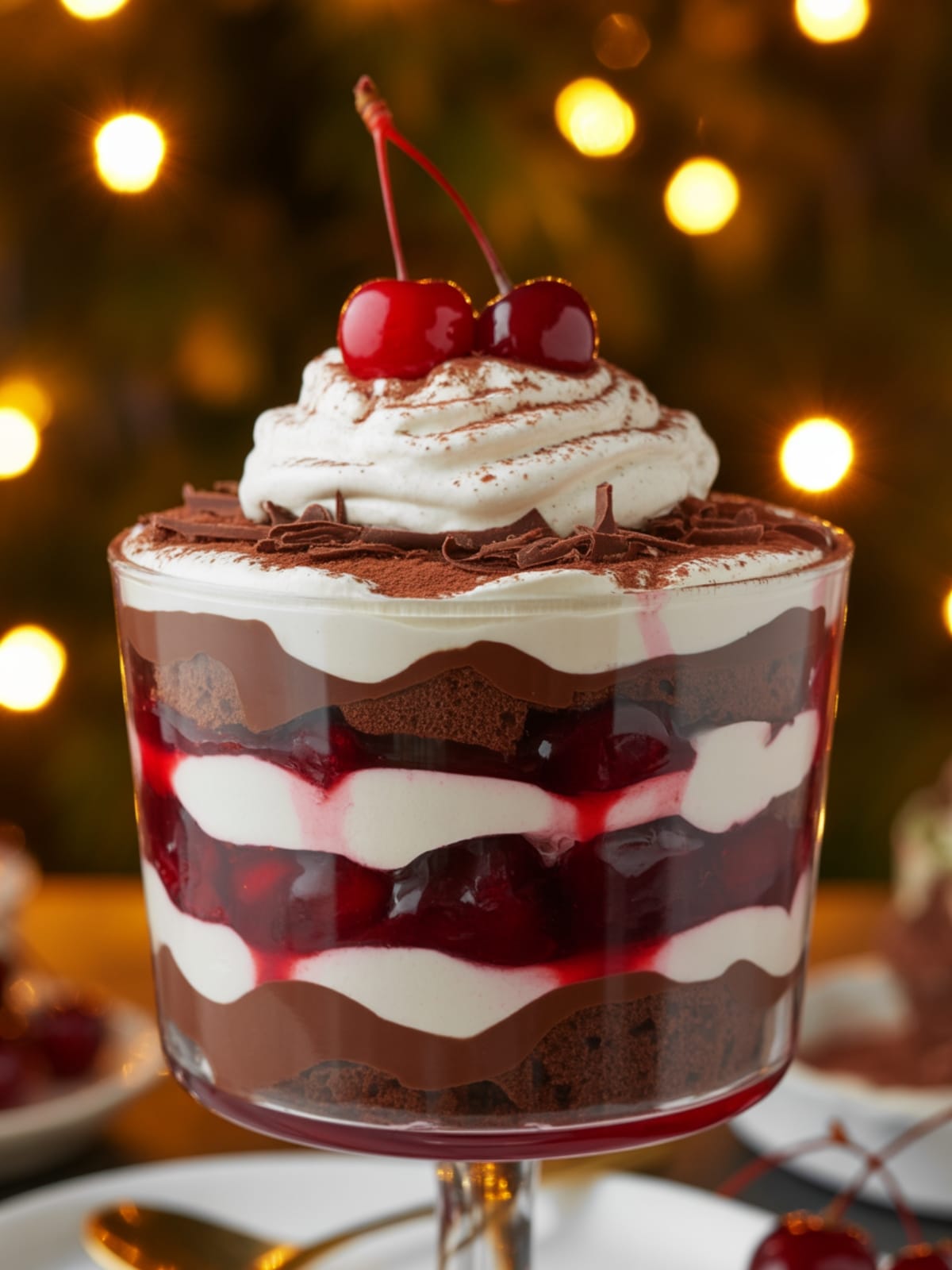 Chocolate Cherry Trifle Dessert