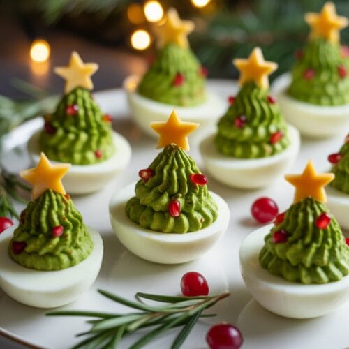 Christmas Tree Deviled Eggs