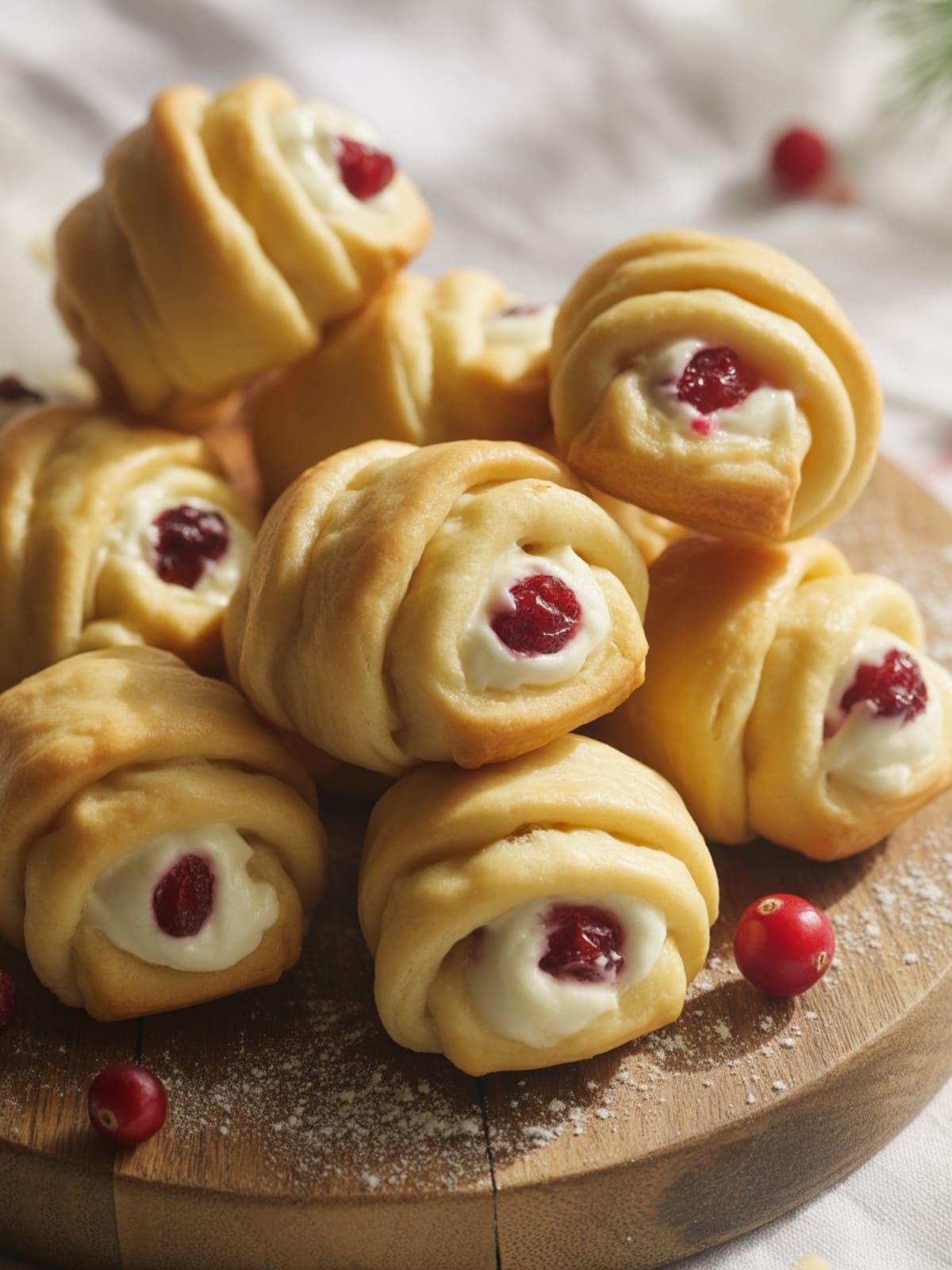 Cranberry Cream Cheese Crescent Bites