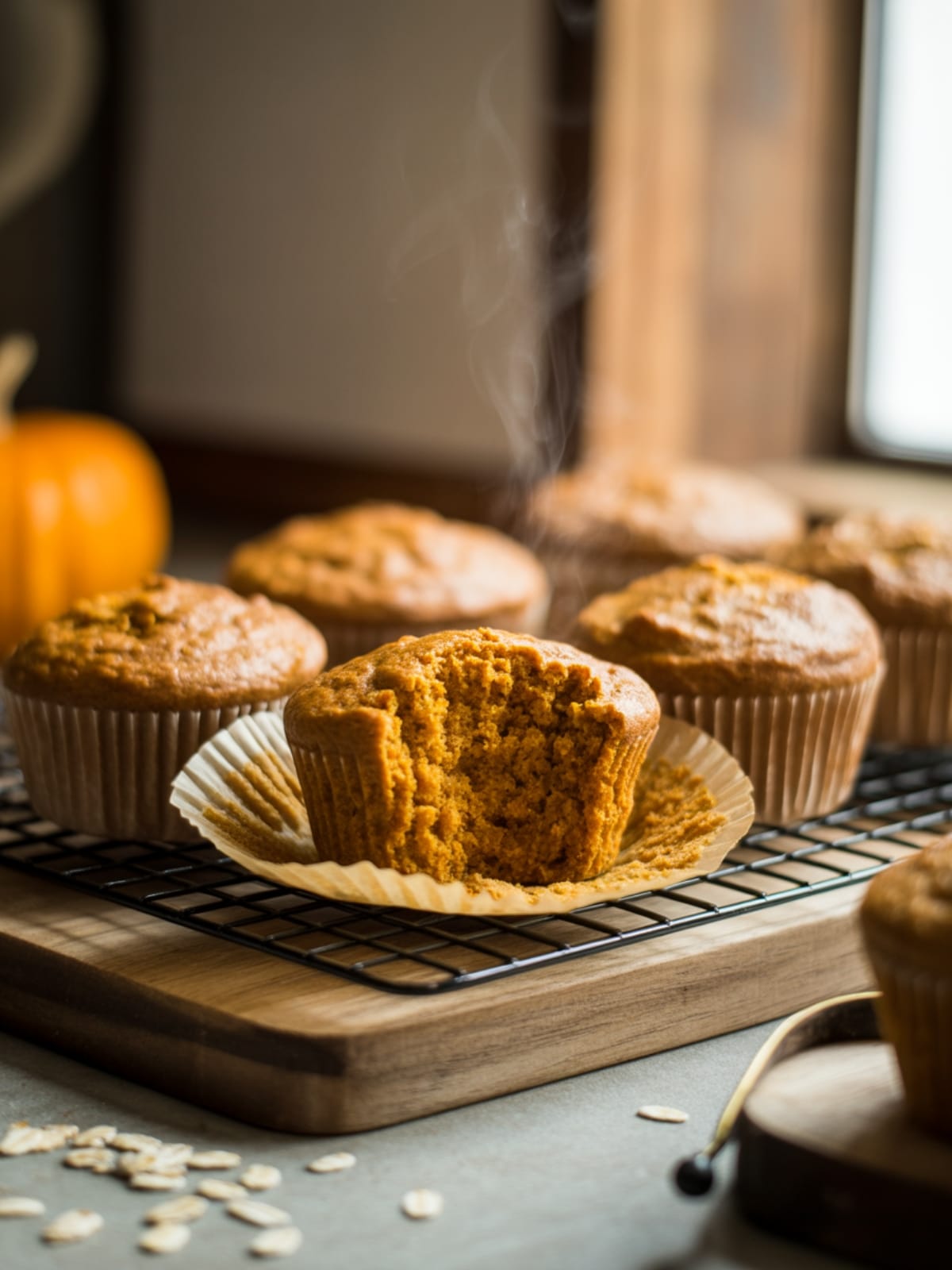 Craveworthy Gluten-Free Pumpkin Oat Flour Muffins for Fall Mornings