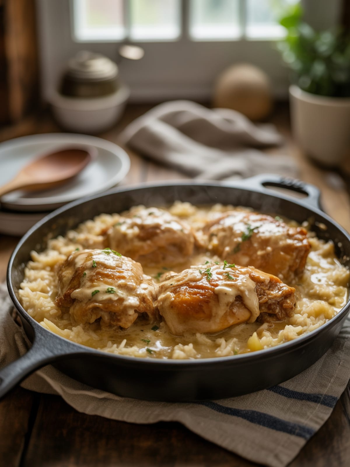 Creamy Smothered Chicken and Rice: A Comfort Food Masterpiece